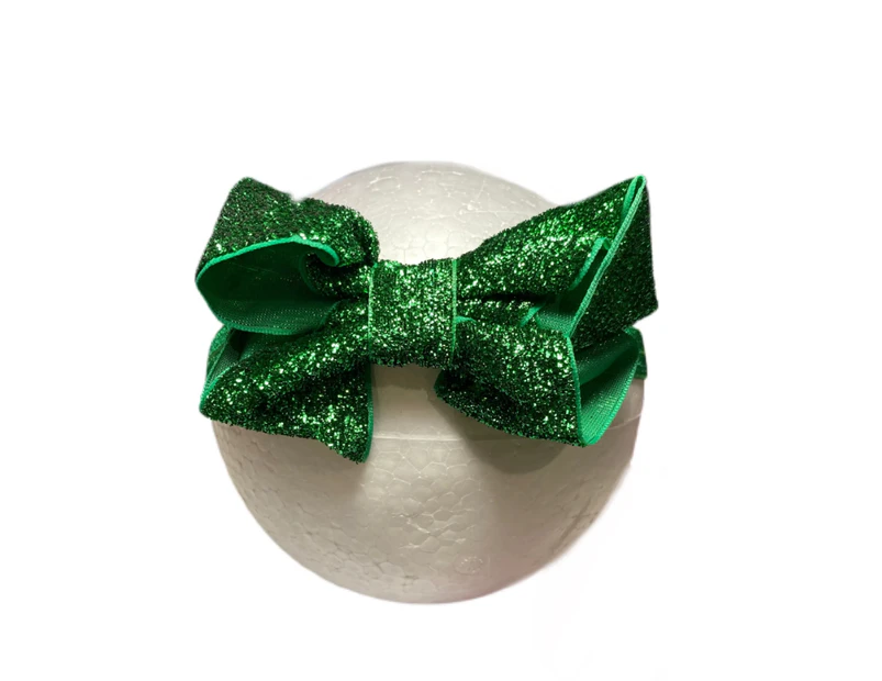Ev The Label Glitter Christmas Bow - Green