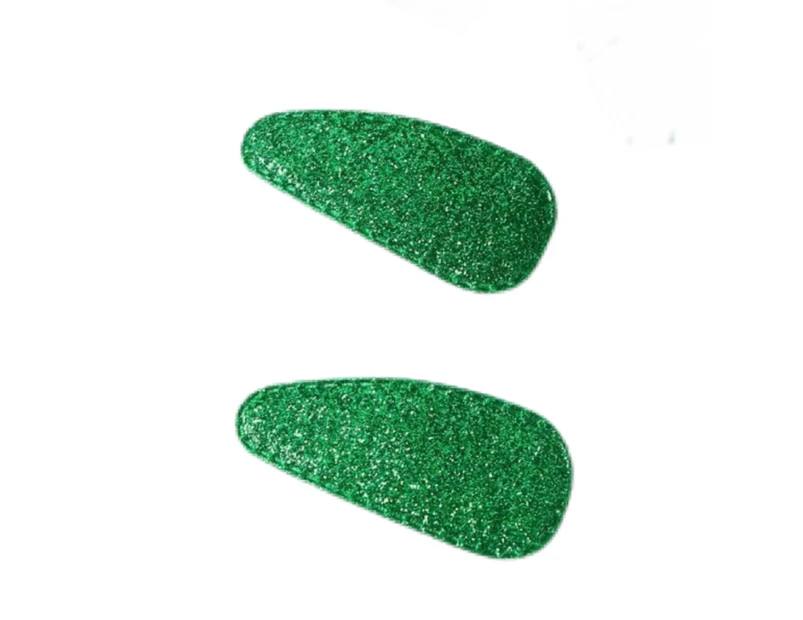 Ev The Label Glitter Snap Hair Clips - Green