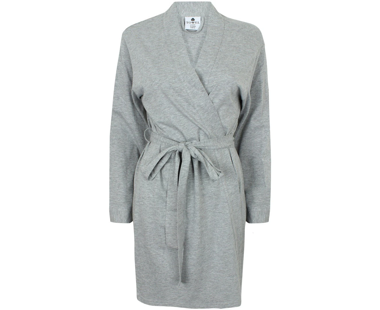 Towel City Womens Wrap Bath Robe / Towel (180 GSM) (Heather Grey) - RW1587