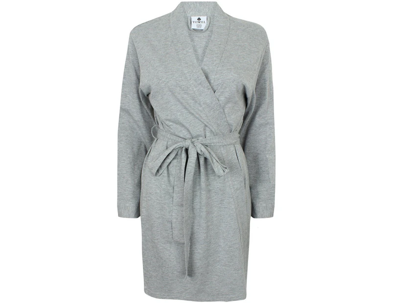 Towel City Womens Wrap Bath Robe / Towel (180 GSM) (Heather Grey) - RW1587