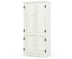 Giantex Sideboard Buffet Storage Cabinet w/ Adjustable Shelf & Anti-Tilt Design Wooden Storage Organizer Ivory