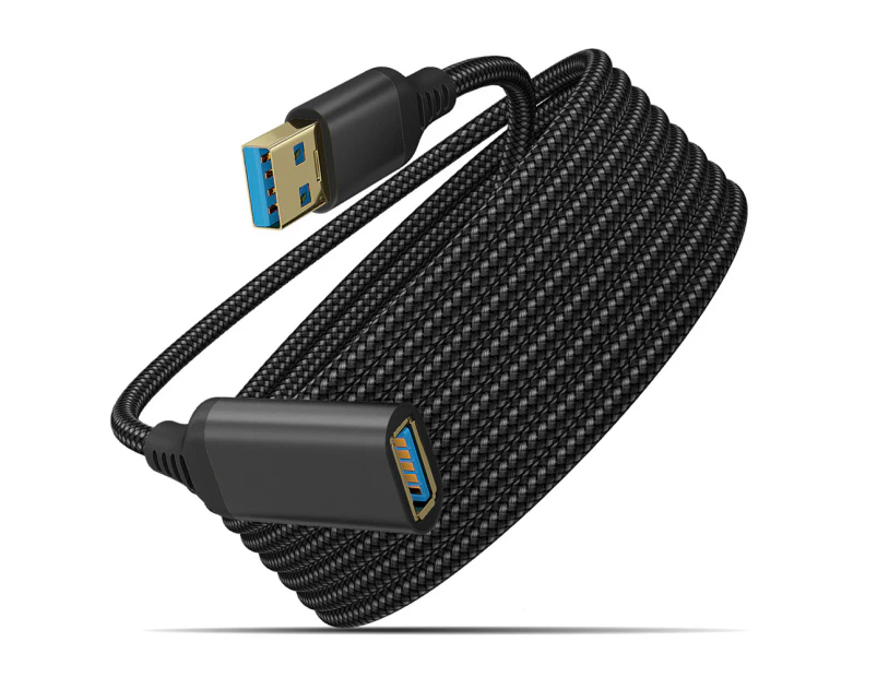 USB 3.0 male to female data cable extension cable-5M-Black