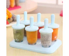 6 grids Popsicle Molds Ice Pop Makers Ice Pop Molds Ice Bar Maker Plastic Popsicle Mold, Kids Ice Cream Tray Holder Lolly Pops, Kitchen Supply