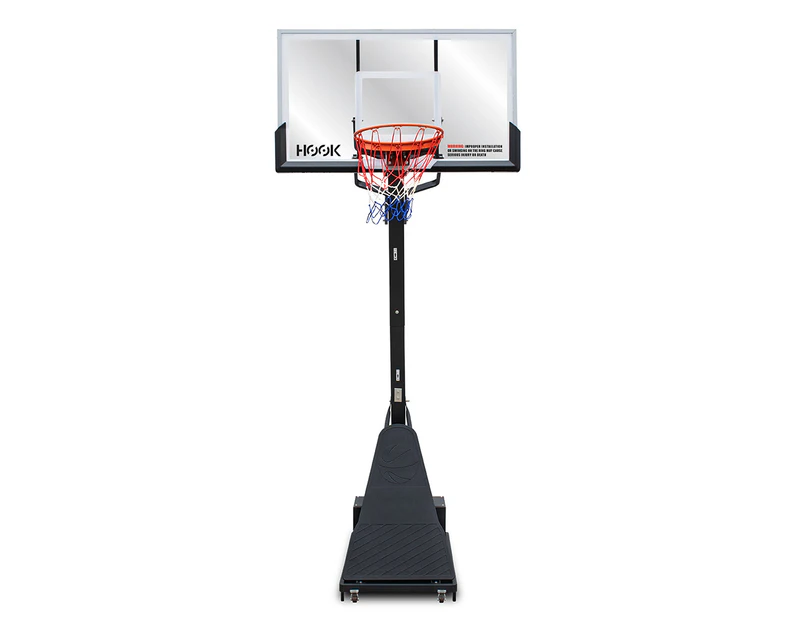 Hook 54" Dunk Master Adjustable Acrylic Basketball Hoop System Sports Backboard