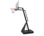 Hook 54" Breakaway Screw Jack Angled Acrylic Basketball System/Hoop/Backboard