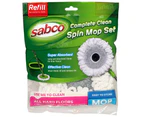 Sabco 20cm Microfibre Refill Head Replacement For Smart Spin Mop Floor Cleaner