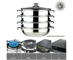 5 Tier Stainless Steel Steamer Meat Vegetable Cooking Steam Pot Kitchen Tool