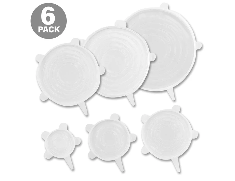 Flexi Stretchy Eco Lids - Reusable, Silicone Food Covers Perfect For Leftovers! - 6 Pack