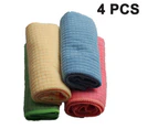 4pcs microfibre tea towels, incredible absorption capacity, lint-free microfibre cloths in catering quality, cleaning cloth/waffle cloth