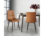 Levede 4x Dining Chairs Kitchen Table Chair Lounge Room Padded Seat PU Leather