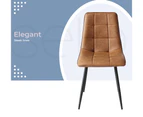 Levede 4x Dining Chairs Kitchen Table Chair Lounge Room Padded Seat PU Leather