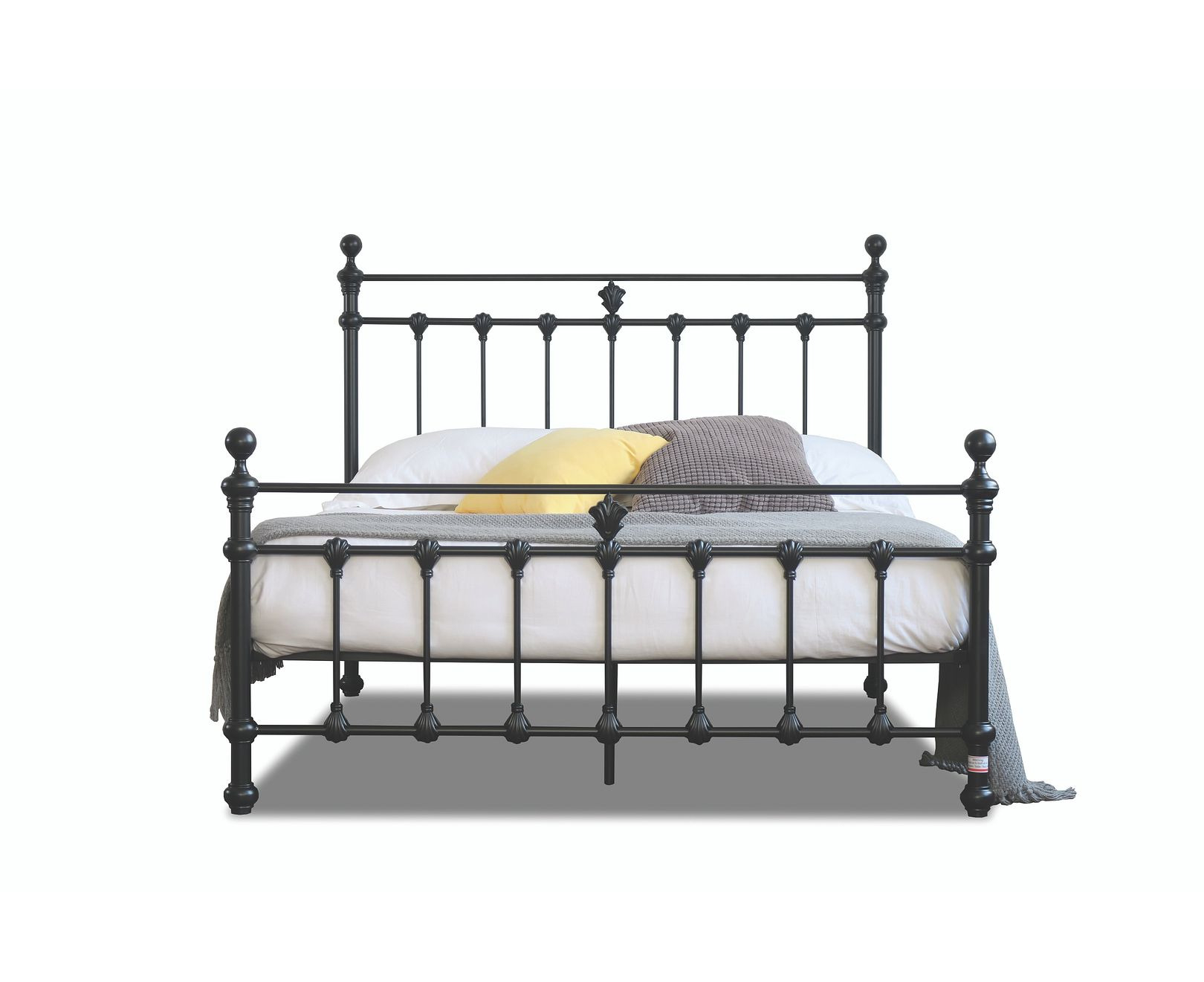 Istyle Modern Classic Valarie King Single Metal Bed Frame Black