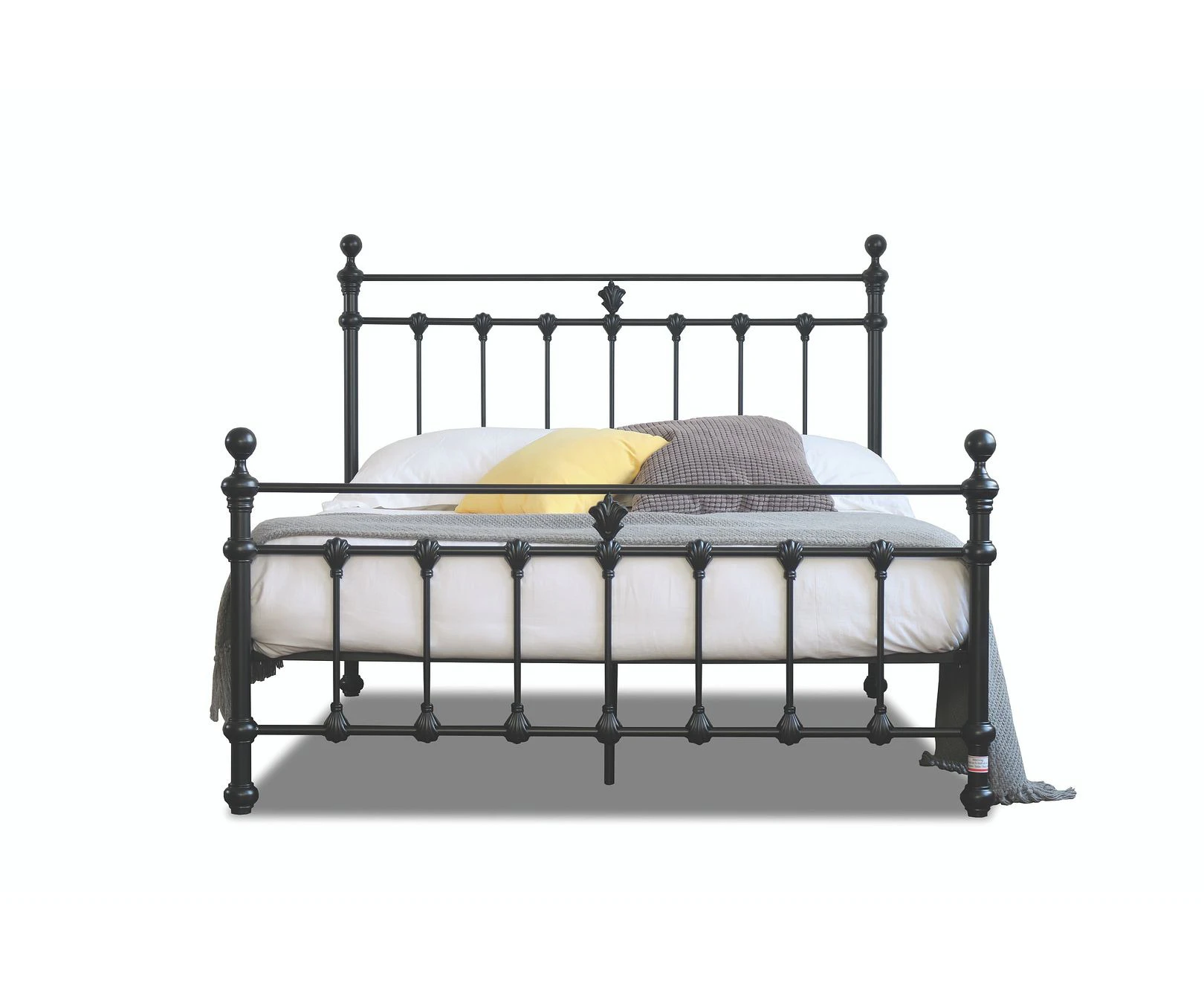 Istyle Modern Classic Valarie Queen Metal Bed Frame Black