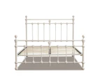 Istyle Modern Classic Valarie King Metal Bed Frame White