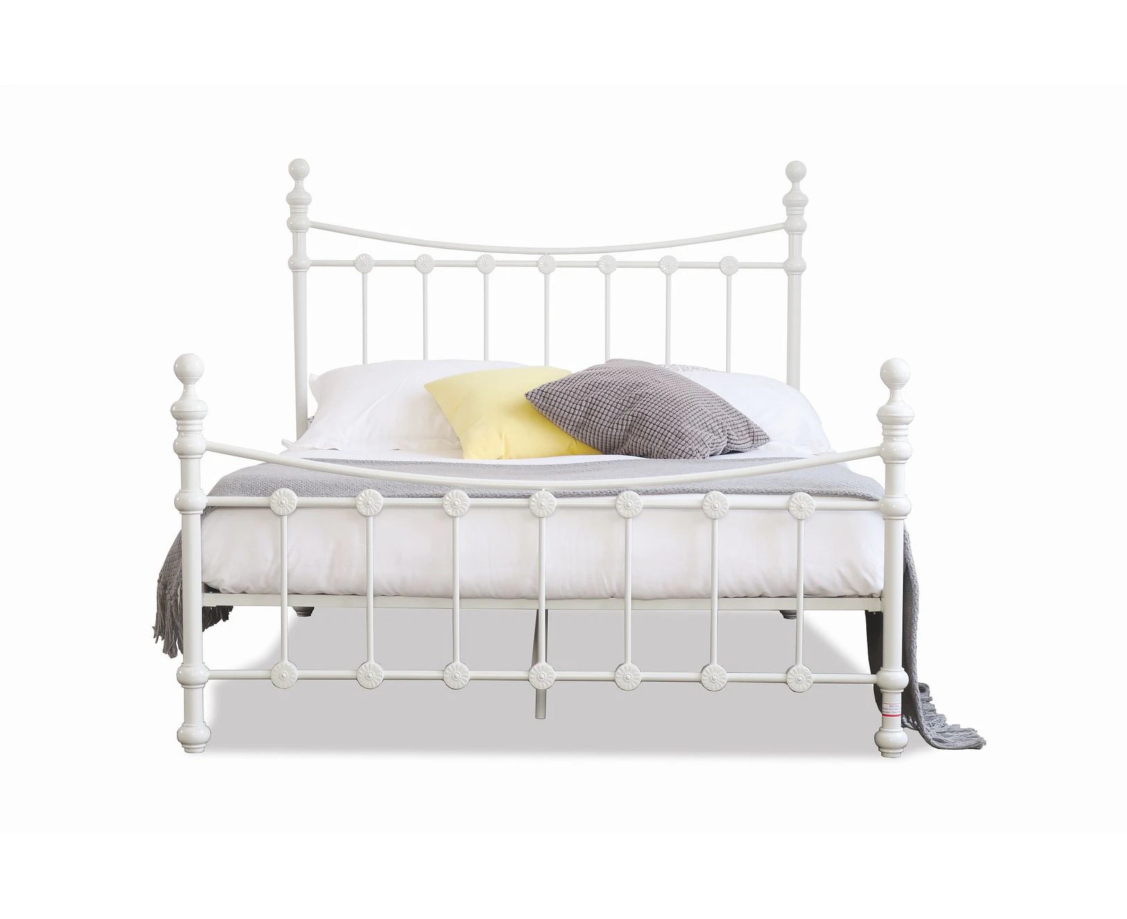 Istyle Modern Classic Julia Double Metal Bed Frame White