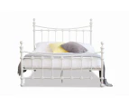Istyle Modern Classic Julia Queen Metal Bed Frame White
