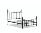 Istyle Modern Classic Julia Double Metal Bed Frame Black