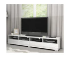 Porto 2-Drawer TV Stand Entertainment Unit Storage Cabinet 2m - White - White