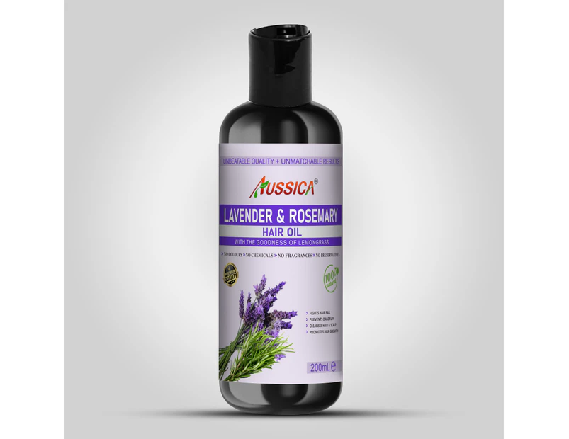 Aussica Lavender & Rosemary Hair Oil - 100% Natural