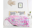 Reversible Long Pile Plush Blanket Faux Fur Soft Warm Shaggy Throw Rug - Colorful