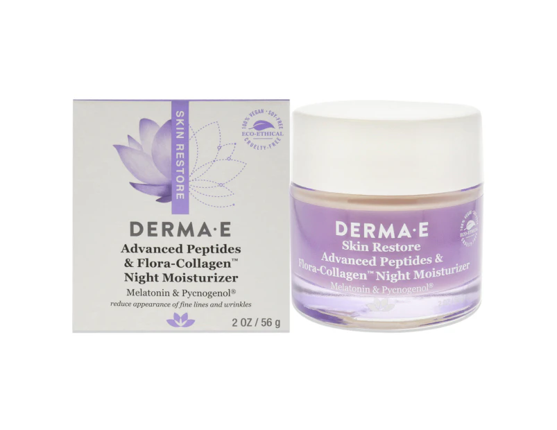 Derma-E Advanced Peptides and Flora-Collagen Night Moisturizer for Unisex 2 oz Moisturizer Variant Size Value 2 oz