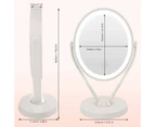 Bestier Double Sided 1x/7x Magnification LED Makeup Mirror-White