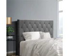 Artiss Bed Head King Single Size Fabric - CAPPI Grey