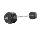 Everfit 78kg Barbell Set Weight Plates Bar Lifting Bench 168cm