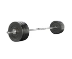 Everfit 68kg Barbell Set Weight Plates Bar Lifting Bench 168cm