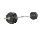 Everfit 58kg Barbell Set Weight Plates Bar Lifting Bench 168cm