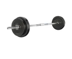 Everfit 38kg Barbell Set Weight Plates Bar Lifting Bench 168cm