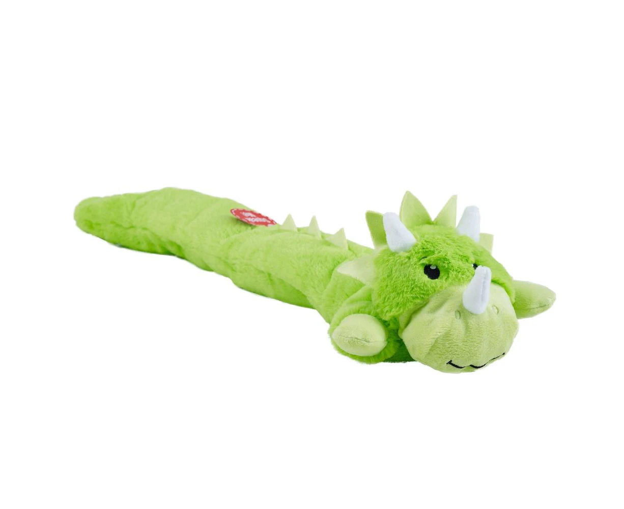 Charming Pet Longidudes Extra Long 75cm Plush Squeaker Dog Toy - Dino