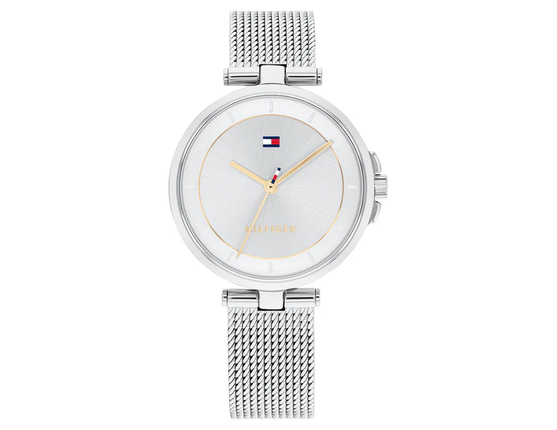 Tommy Hilfiger Women's 32mm Cami Stainless Steel Mesh Watch - Silver/White
