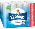 Kleenex Complete Clean 3-in-1 Toilet Paper, 60 Roll Value Pack (10,800 Sheets Total)