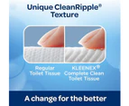 Kleenex Complete Clean 3-in-1 Toilet Paper, 60 Roll Value Pack (10,800 Sheets Total)