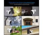 Wireless Security Camera Home CCTV Outdoor Surveillance System with Solar Panel Battery Weatherproof x2