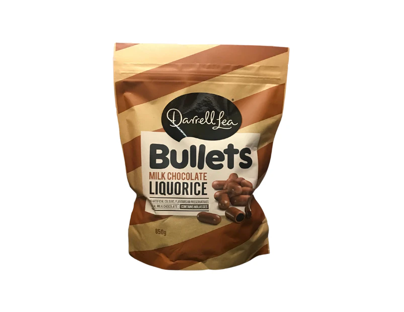 Darrell Lea Bullets Milk Chocolate Liquorice 850g