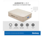 Bestway Queen AlwayzAire Fortech Air Bed w/ Built-in Comfort Pump & USB Port