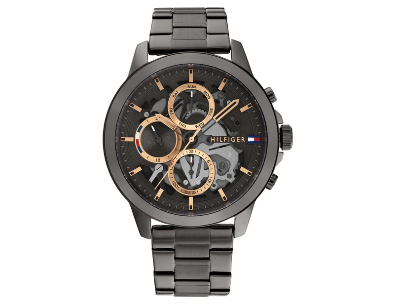 Tommy Hilfiger Grey Steel Dial Men's Multi-function Watch - 1710479