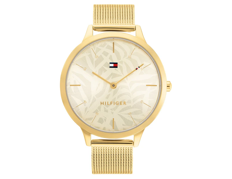 Tommy Hilfiger Women's Samantha 40mm Stainless Steel Mesh Watch - Light Champagne/Gold