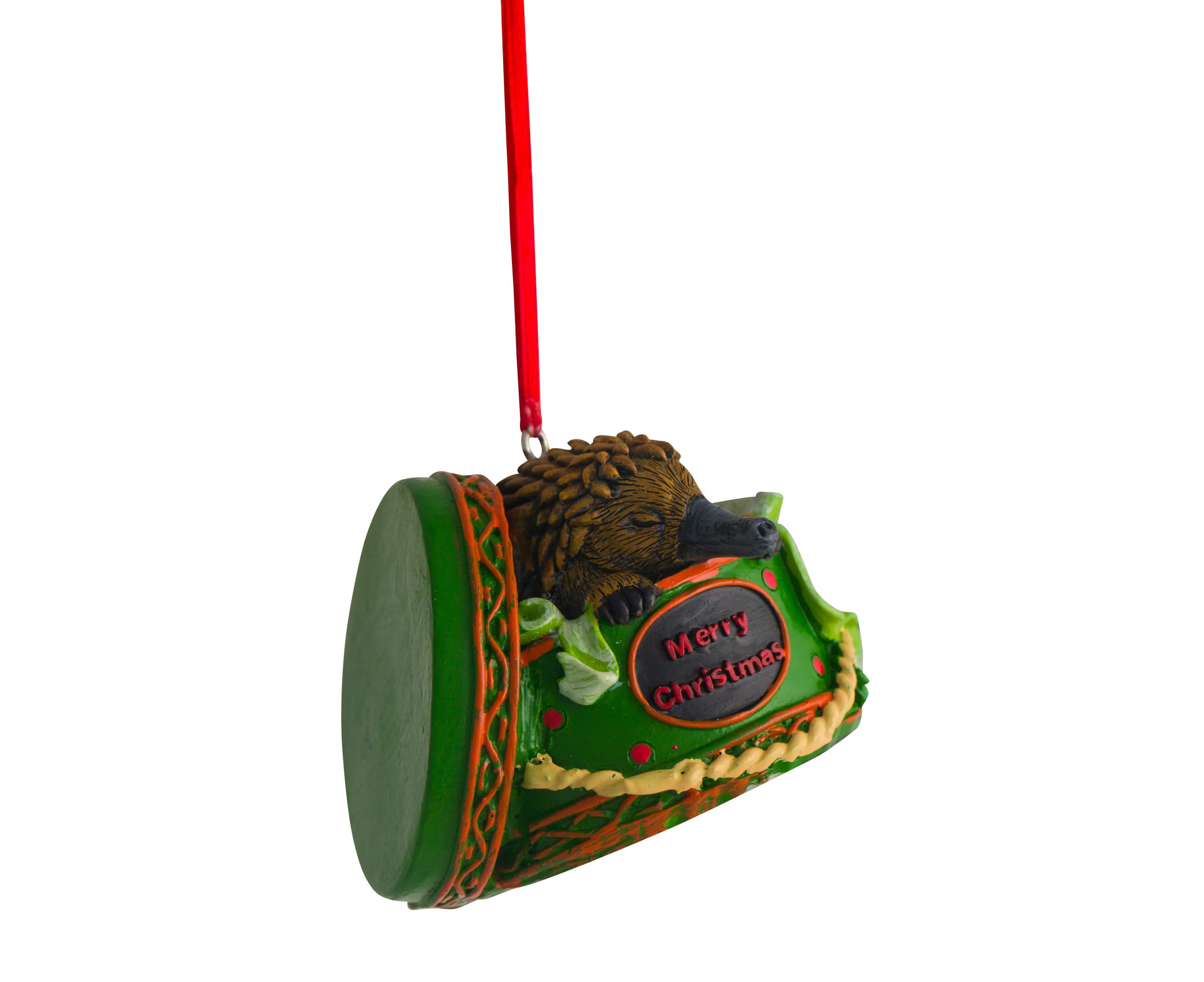 Christmas Hanging Ornament | Echidna-Red Giftbox - 6cm -