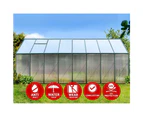 Greenfingers Greenhouse 5.1x2.44x2.1M Aluminium Polycarbonate Green House Garden Shed