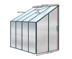 Greenfingers Greenhouse 2.52x1.27x2.13M Lean-to Aluminium Polycarbonate Green House Garden Shed