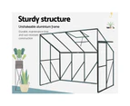 Greenfingers Greenhouse 2.52x1.27x2.13M Lean-to Aluminium Polycarbonate Green House Garden Shed