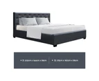 Artiss Bed Frame Queen Double Size Gas Lift Charcoal Vila