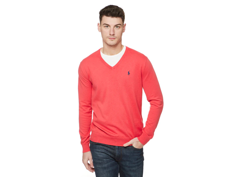 Polo Ralph Lauren Men's Classics V-Neck Sweater - Starboard Red
