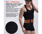 WeMeir Men's Compression Shapewear Slimming Body Shaper Vest Weight Loss Tank Top Undershirt-Black
