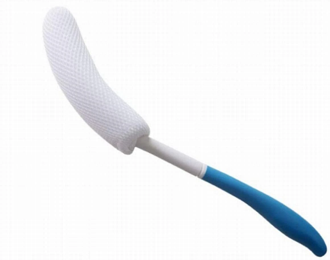   Anti-Slip Curve Handled Bath Body Brush, Easy Reach for Seniors, Suitable for Elderly/Pregnant Aid Bathing