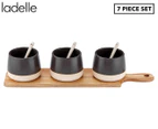 Ladelle 7-Piece Host Bowl & Spoon Paddle Set - Charcoal