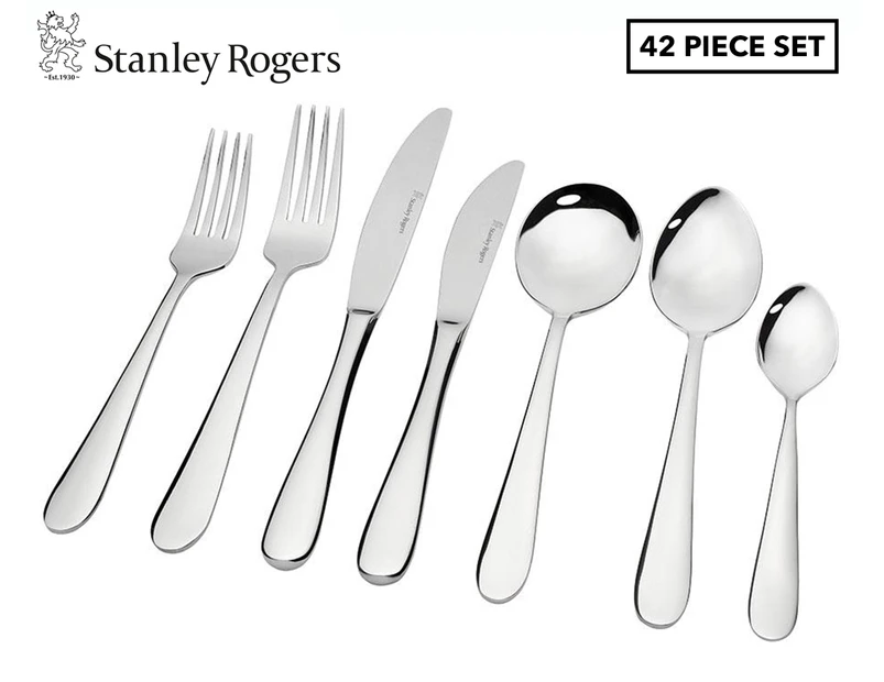 Stanley Rogers Albany 42-Piece Cutlery Set - Silver